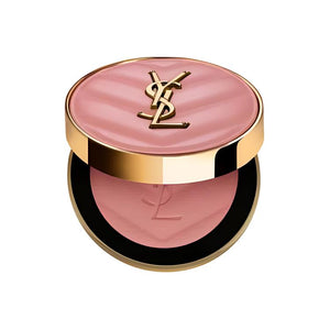 بلاشر بشعار YSL بدرجة وردية، العلبة مغلقة ومفتوحة