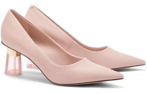 حذاء Pumps نسائي مدبب بكعب شفاف CHARLES & KEITH.