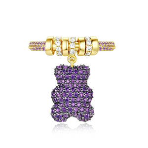 apm monaco YUMMY bear ring purple.