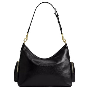 COACH Laurel 30 Zipper Detachable Shoulder Strap Leather Single Shoulder Bag Large Women's Black