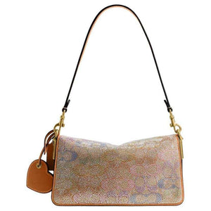 حقيبة Coach Shoulder Bag مرصعة بالكريستال اللامع.