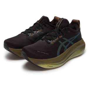 حذاء ركض ASICS GEL-NIMBUS 27 PLATINUM باللون الأسود للرجال.