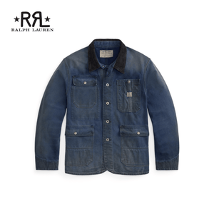 جاكيت رجالي من RRL للبرد المعتدل بلون أزرق داكن