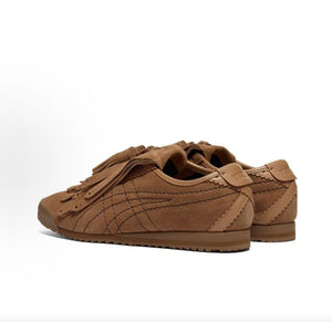 حذاء Onitsuka Tiger رياضي مريح من الشمواه البني بشرّابات - رفعة