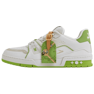 حذاء رياضي Louis Vuitton Trainer باللونين الأبيض والأخضر - رفعة