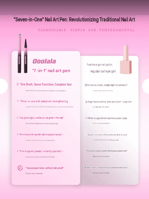Oooola Cat's Eye Nail Pen 7-in-1 Lazy Nail Polish Glue One-Step Glue 2026 New Spring Festival Cat's Eye Pencil