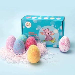 مجموعة Bath Bombs للأطفال بتصميم بيض الديناصور مع ألعاب مفاجئة - رفعة