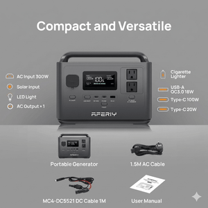 محطة طاقة شمسية متنقلة Portable Power Station AF-P040 | شحن سريع ونظام UPS.