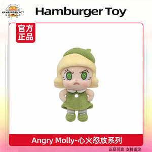 ميدالية قطيفة POPMART Angry Molly Blind Box أصلي 100% - رفعة