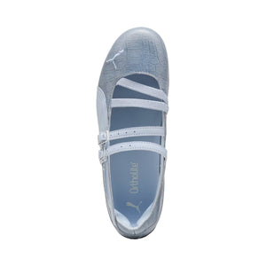 Puma Speedcat Ballet Strap black shoes back view showing heel construction and details.