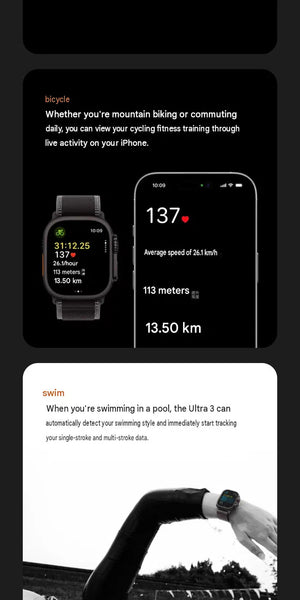 ابل واتش الترا 3 بإصدار GPS + Cellular وحجم 49 مم