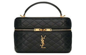 SAINT LAURENT GABY black سان لوران حقيبة مستحضرات تجميل غابي جلد ماعز.
