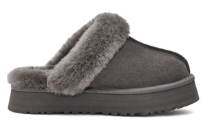 شبشب منزلي بتصميم UGG Disquette باللون الرمادي من الجانب