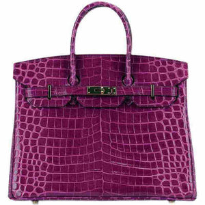 شنطة Birkin نسائية فاخرة بنقشة جلد التمساح – جودة صينية عالية.