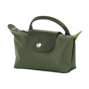 شنطة لونشامب Le Pliage Green 17 باللون الأخضر الغابات من الأمام بزاوية