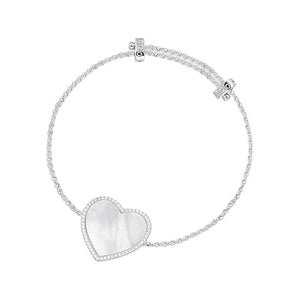 apm monaco pearl love 925 silver bracelet.