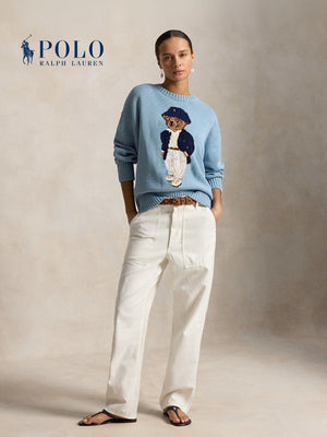 سويتر Polo Bear نسائي من رالف لورين بلون أزرق فاتح