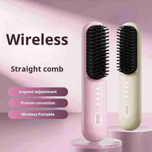 مشط Wireless Straight Comb لاسلكي Ceramic بـ 4 مستويات حرارة.