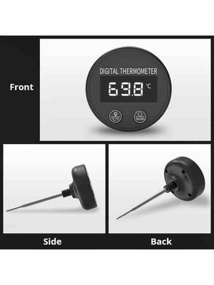 مقياس حرارة Digital Thermometer للقهوة والحليب أسود.