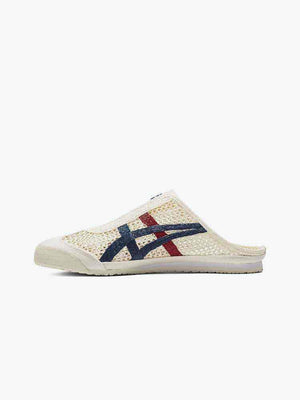 Onitsuka Tiger MEXICO 66 SABOTحذاء أسكس ميكسيكو 66 سابوت - سكري بتفاصيل كحلي وأحمر.