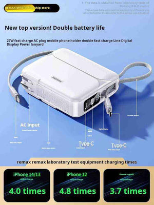 باور بانك REMAX بسعة 20000mAh مع شحن سريع PD27W.