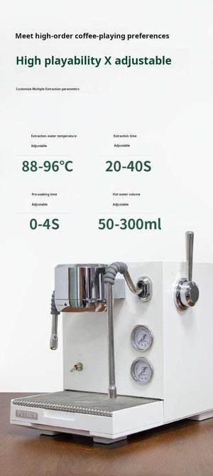 ماكينة Espresso بيضاء Petrus PE3900 بنظام Double Boiler.
