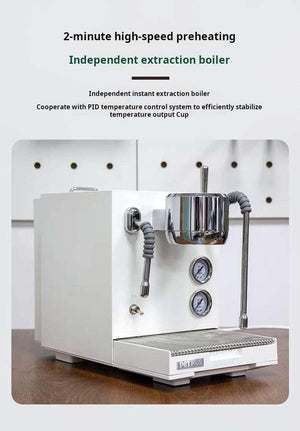 ماكينة Espresso بيضاء Petrus PE3900 بنظام Double Boiler.
