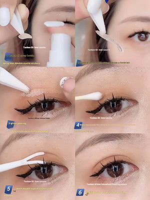 Change the shape of your eyes with your bare hands in 3 seconds! Drop-shaped lace double eyelid patches are sticky when exposed to water, invisible swollen eye bubbles, and prevent sagging