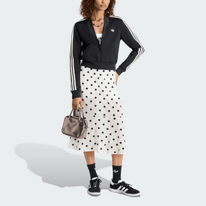 تنورة Adidas بنقشة Polka Dot أبيض وأسود نسائية - رفعة
