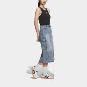تنورة جينز adidas نسائية كارغو أزرق - رفعة