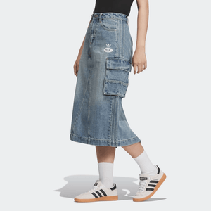 تنورة جينز adidas نسائية كارغو أزرق - رفعة