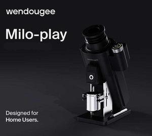 Black Wendouge Milo-play electric coffee grinder showcasing a compact, premium design tailored for specialty home brewing.