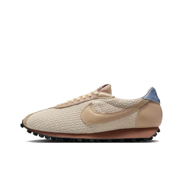 Nike LD-1000 sneaker in Sanddrift color with light armory blue heel and beige mesh upper.
