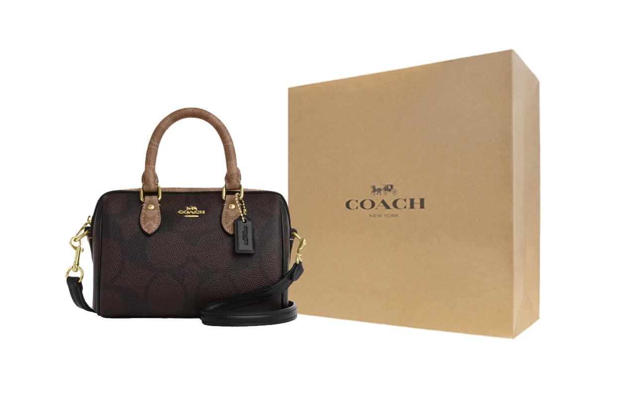COACH Rowan 18  Crossbody Tote Mini Women's Tan.