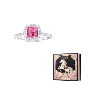 APM Monaco Zircon 925 Silver Ring Carmine.