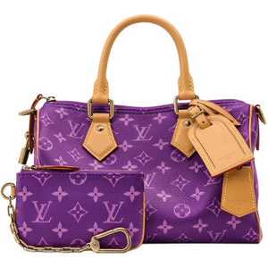 حقيبة Speedy 25 باللون Purple ونقشة Monogram الأنيقة.