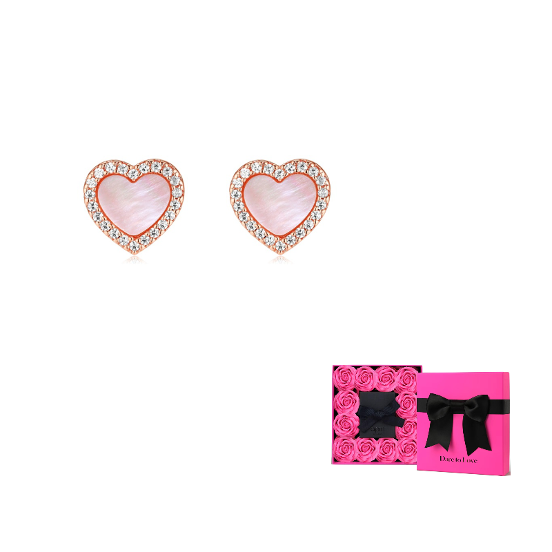 apm monaco valentine  pink earrings.