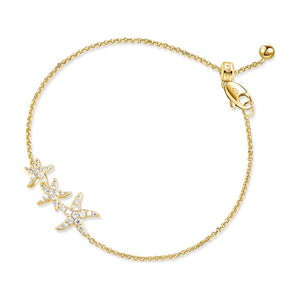 Energetic Summer apm monaco [Vacation Style] Beach Seaside Starfish Design Alloy Bracelet for Women in Gold