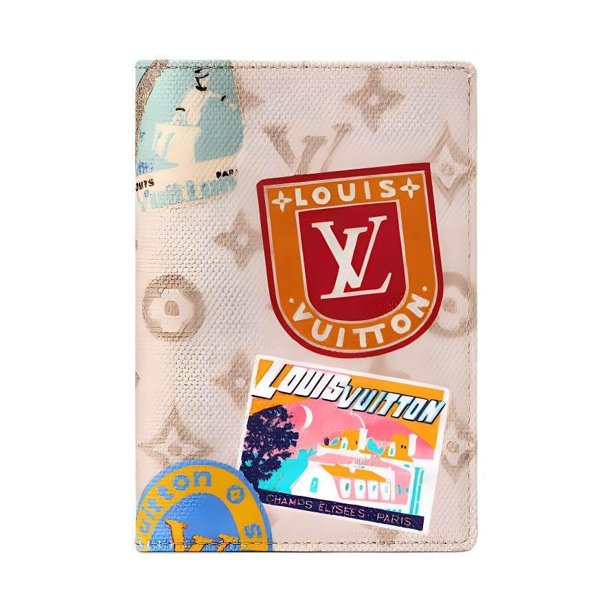 محفظة جواز سفر Louis Vuitton بتصميم World Tour.