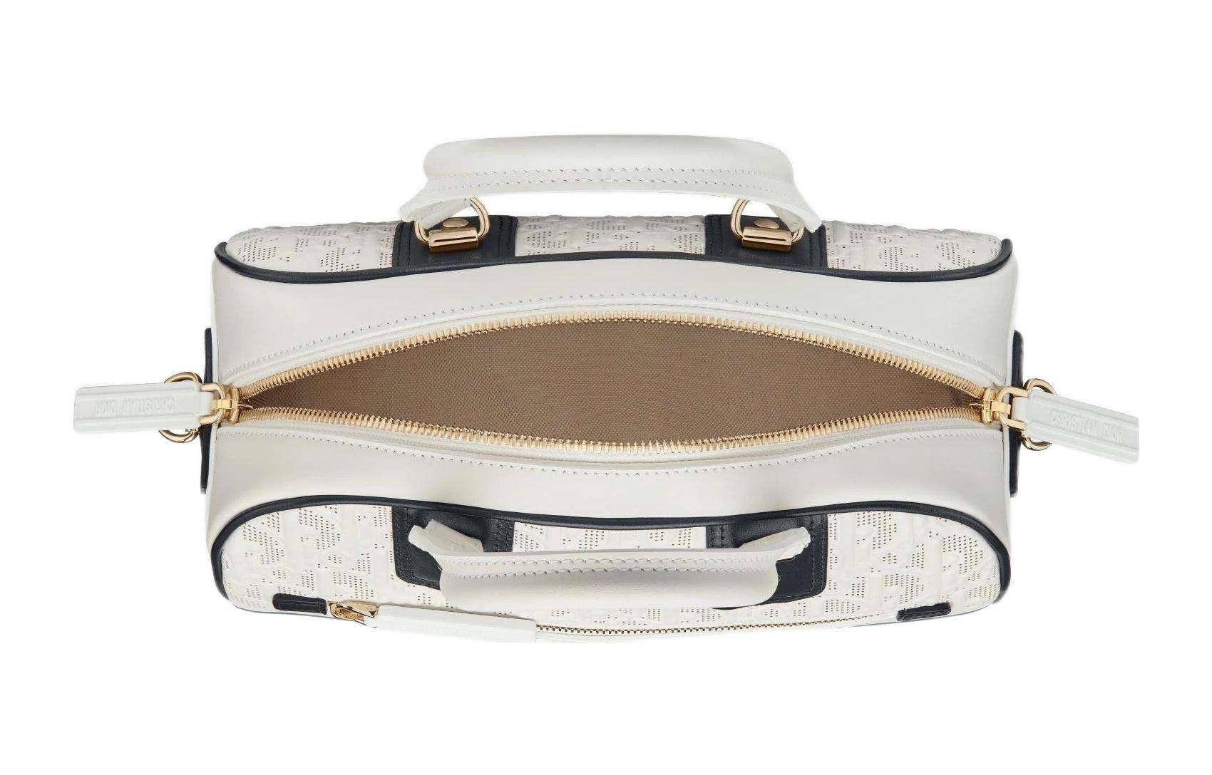 Dior Vibe Classic Bowling Bag | حقيبة ديور فايب بولينج كلاسيك (أبيض وأزرق) 👜✨.
