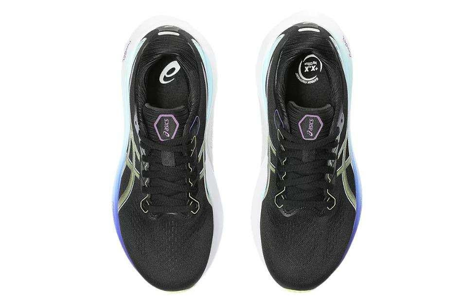 Asics Gel-Kayano 30 Women's Black, Yellow and Blue.