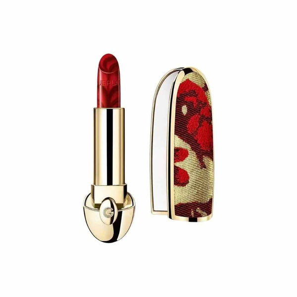 Guerlain Lipstick Lucky Gold limited edition gemstone red lipstick with gold detailed case and built-in mirror
