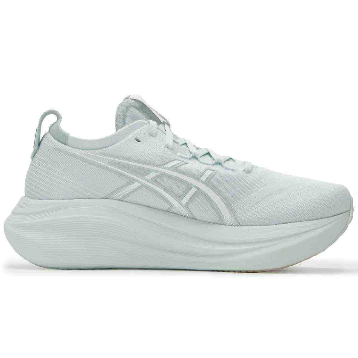 حذاء جري ASICS Gel-Nimbus 27 مريح بلون Pure Aqua.