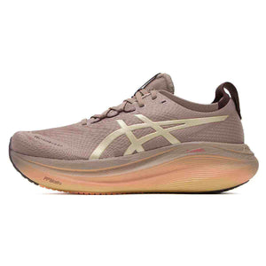 حذاء الجري ASICS GEL-NIMBUS 27 LUXE بلون Taupe Grey.