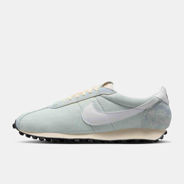 Nike نايكي LD-1000 sneaker in light blue and pearl with denim and leather upper and waffle rubber sole