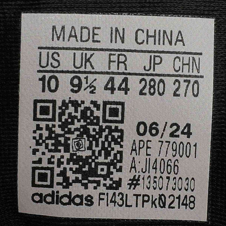 adidas A.E. 1 sneaker label displaying size and manufacturing details.