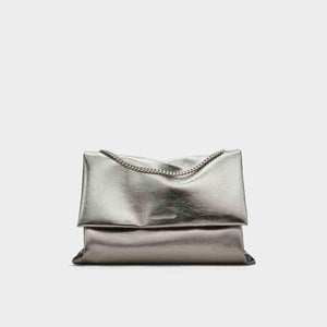 حقيبة Charles & Keith لون Metallic Silver مع سلسلة كتف.