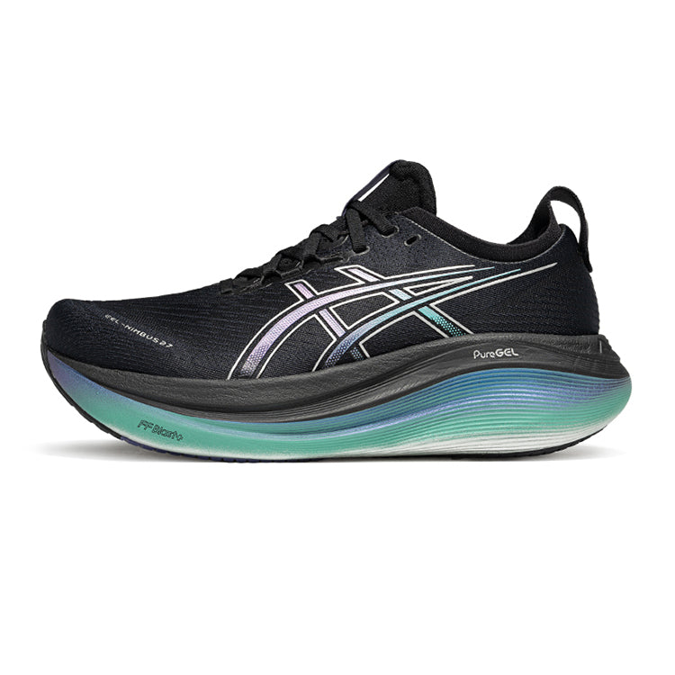 حذاء الجري ASICS Gel-Nimbus 27 بتوسيد PureGEL - أسود وتدرجات