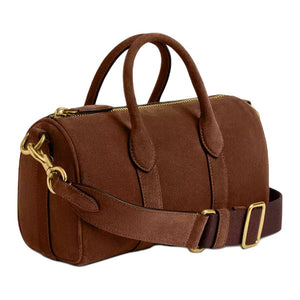 COACH Compass 25 Brand Logo Adjustable Detachable Shoulder Strap Compass Bag Suede Handbag Medium Women's Brown