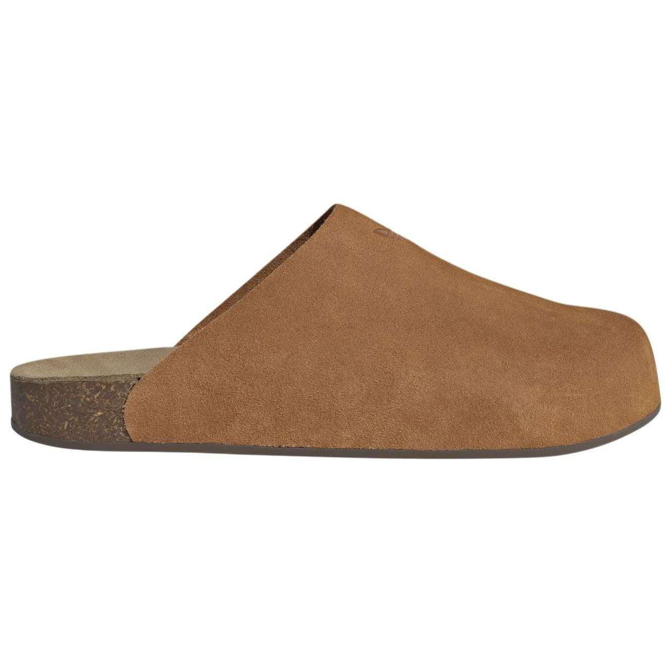 adidas originals Adimule slides in dark brown.